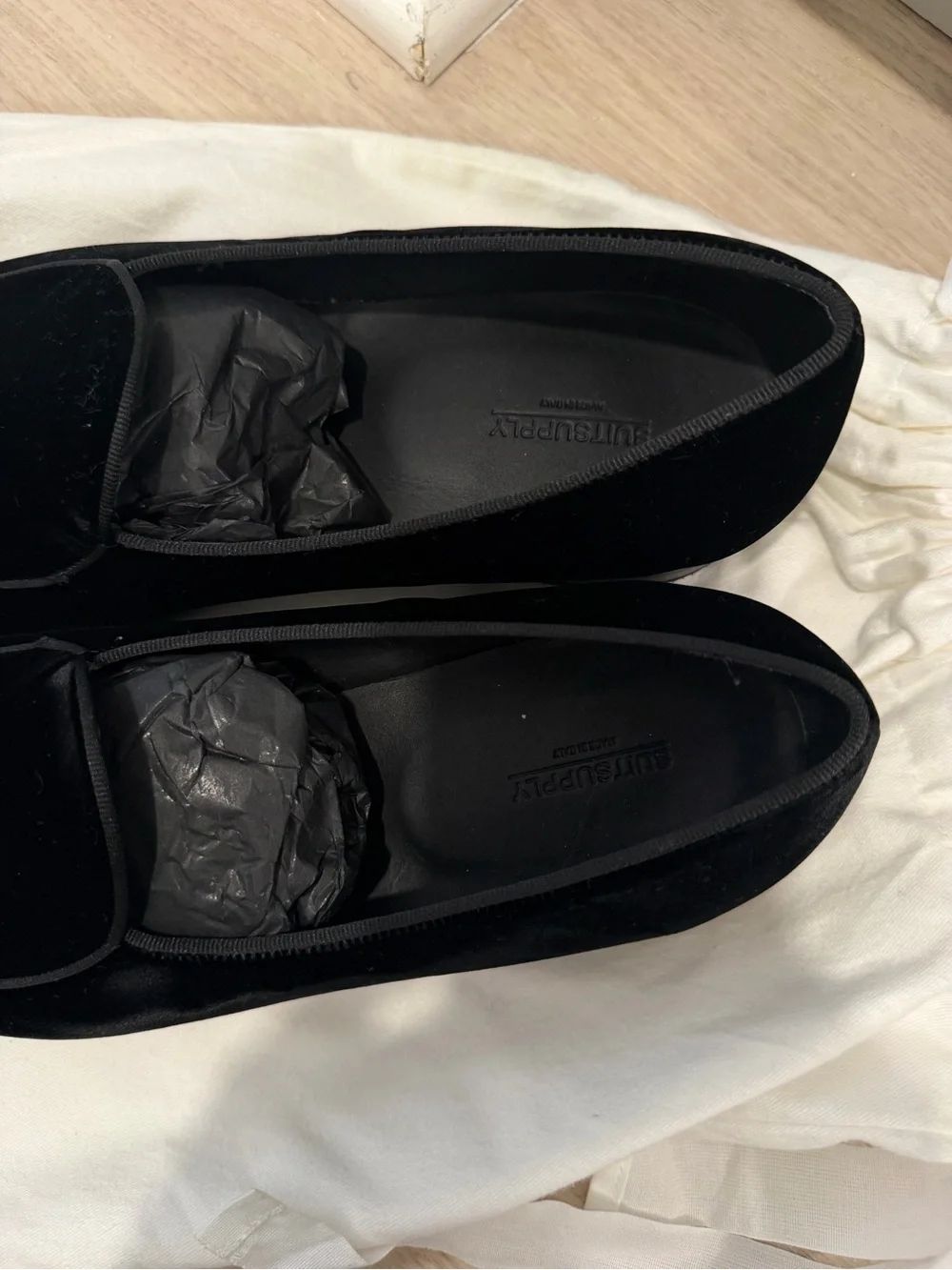 Suitsupply Black Velvet Loafers
